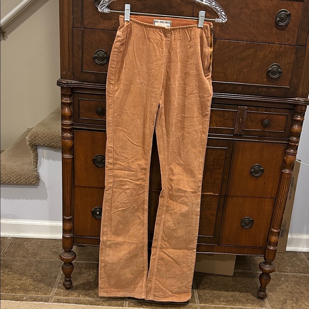 We The Free Orange Fine Cord Bootcut Flare Pants